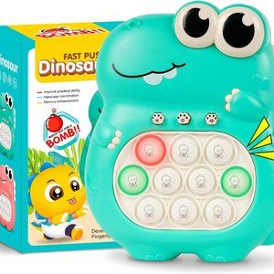 New Pushaboo Fast Push Game, Interesting Popit Handheld Game(283AGreen Dinosaur)